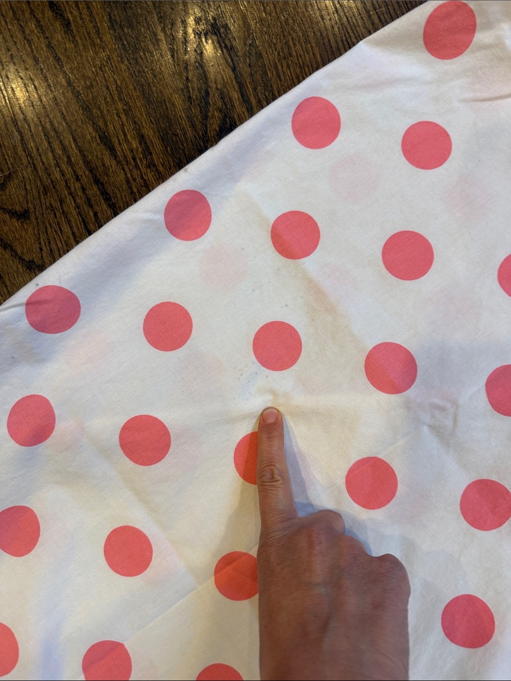 Vintage Minnie mouse Pink Polka Dot Pillowcase with Mint Ruffled Edge Disney - Picture 5 of 7
